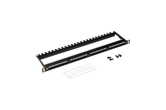 Патч-панель Lanmaster (LAN-PPC24U5E) 19" 0.5U 24xRJ45 кат.5e UTP